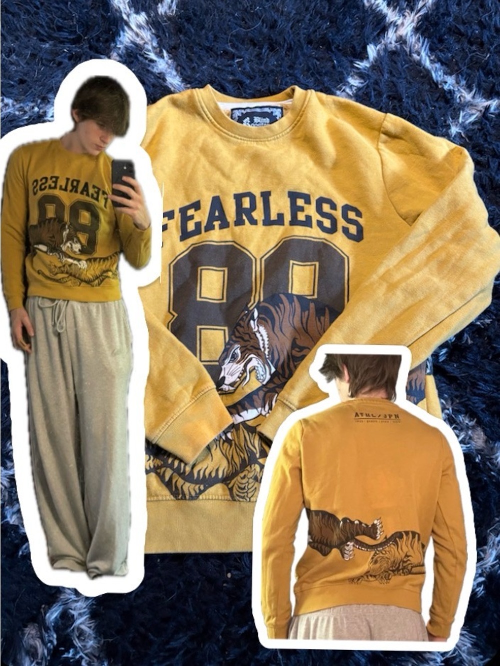 Fearless 88 Tiger Graphic Blind Rooster Crewneck